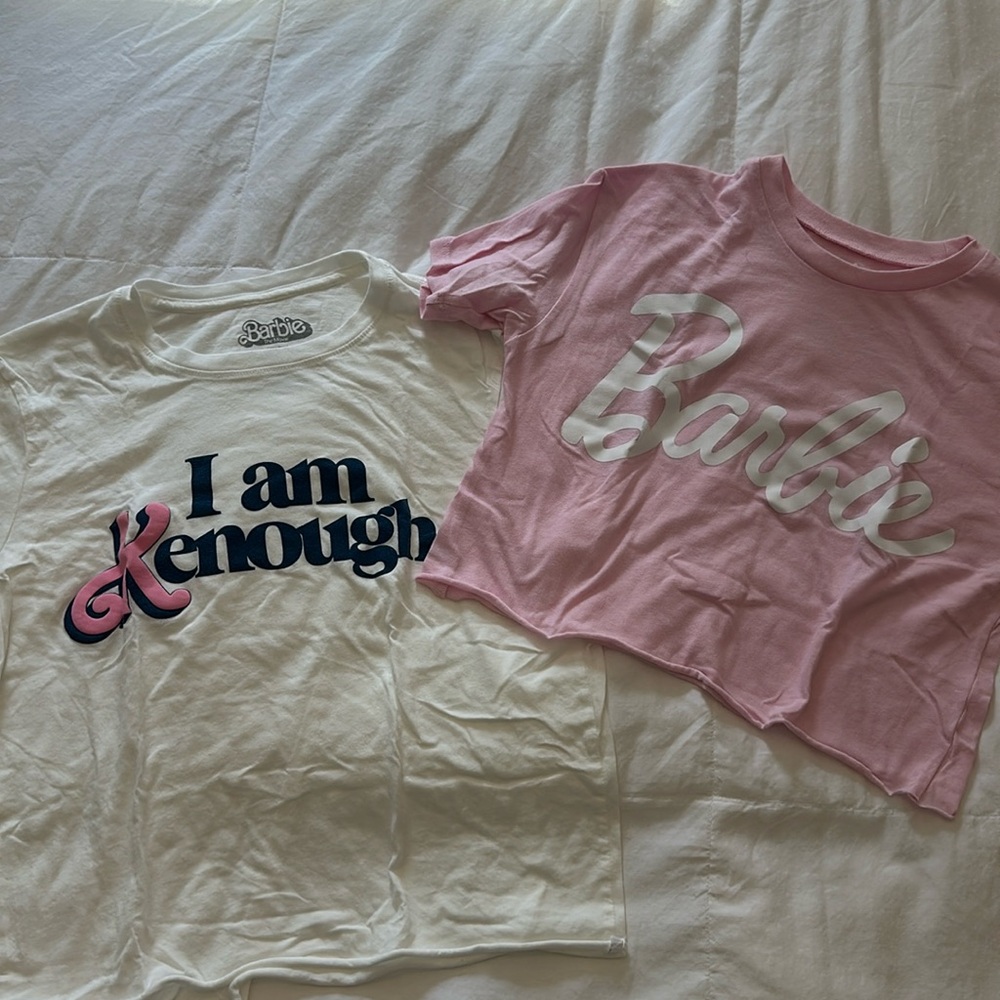 Set of 2 Barbie cut off tee shirts